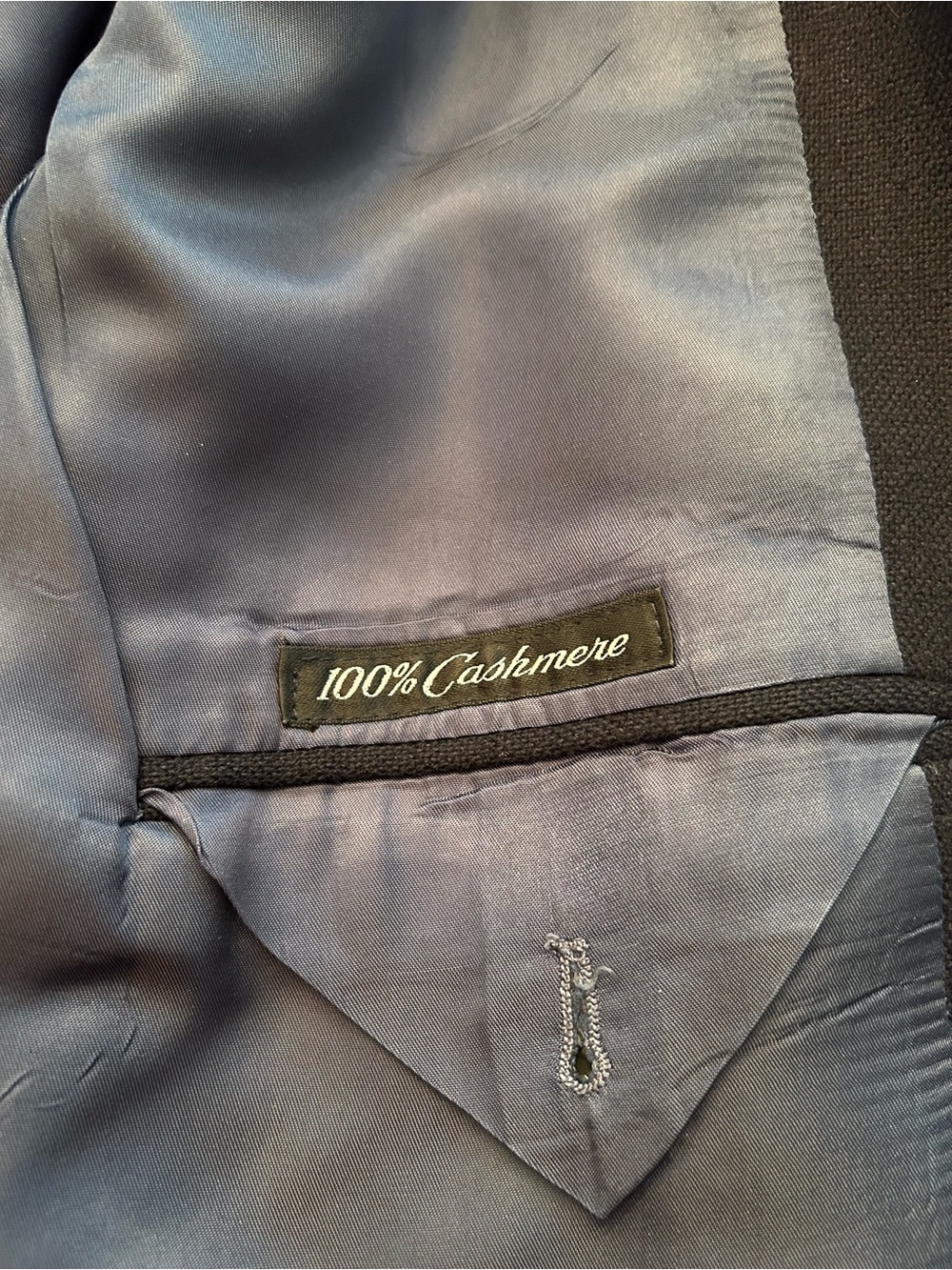Neiman Marcus Navy Single-Breasted Men's Blazer 💯 % cashmere - Picture 8 of 12